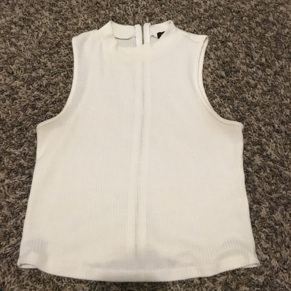 White zip up top